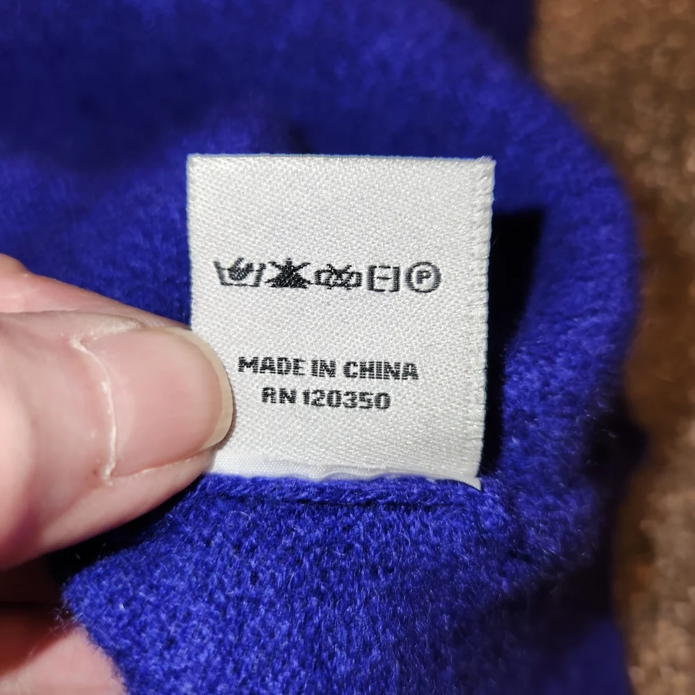 Claudia Nichole 100% Cashmere Turtleneck Tunic Sweater Royal Blue Size S Pockets